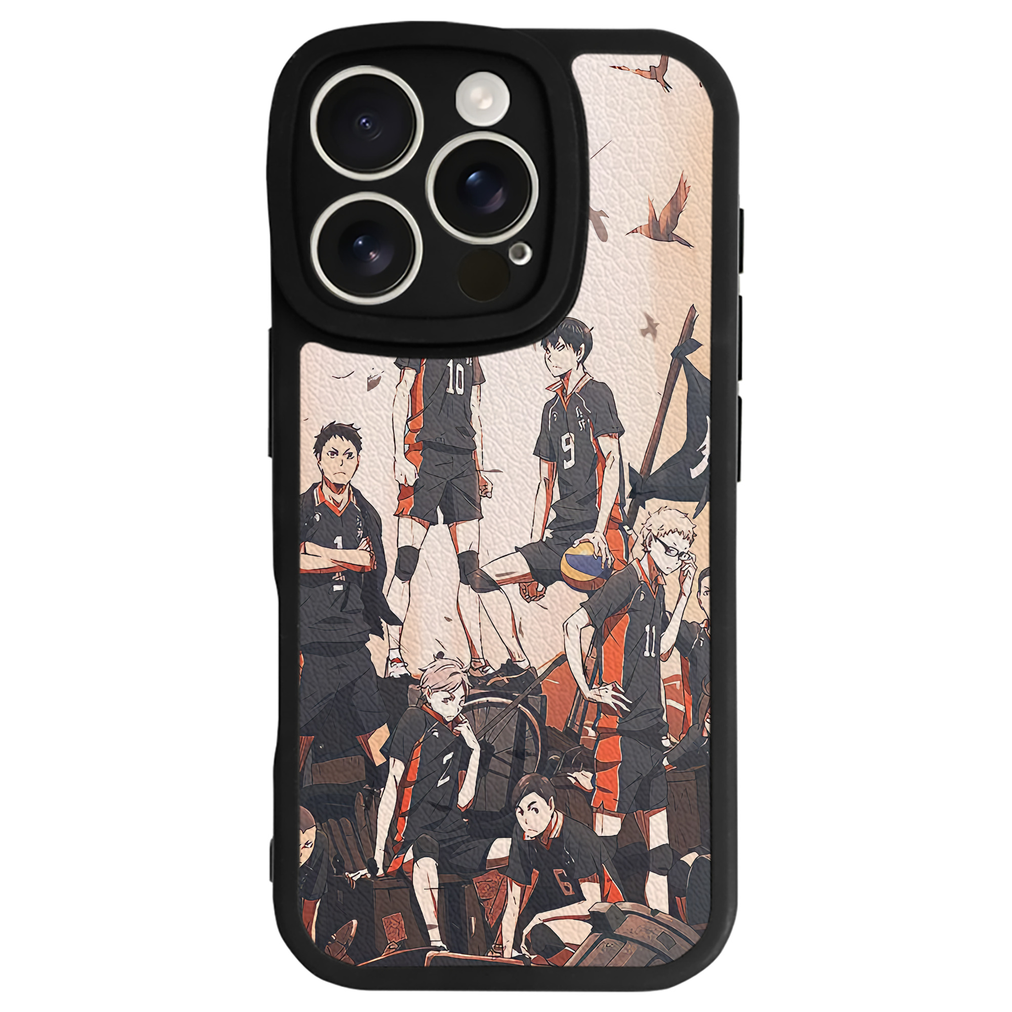 （画像用） ハイキュー!! Haikyu!! 【iPhone 16シリーズ対応】シリコンスマホケース（レザー調） 材質：シリコン